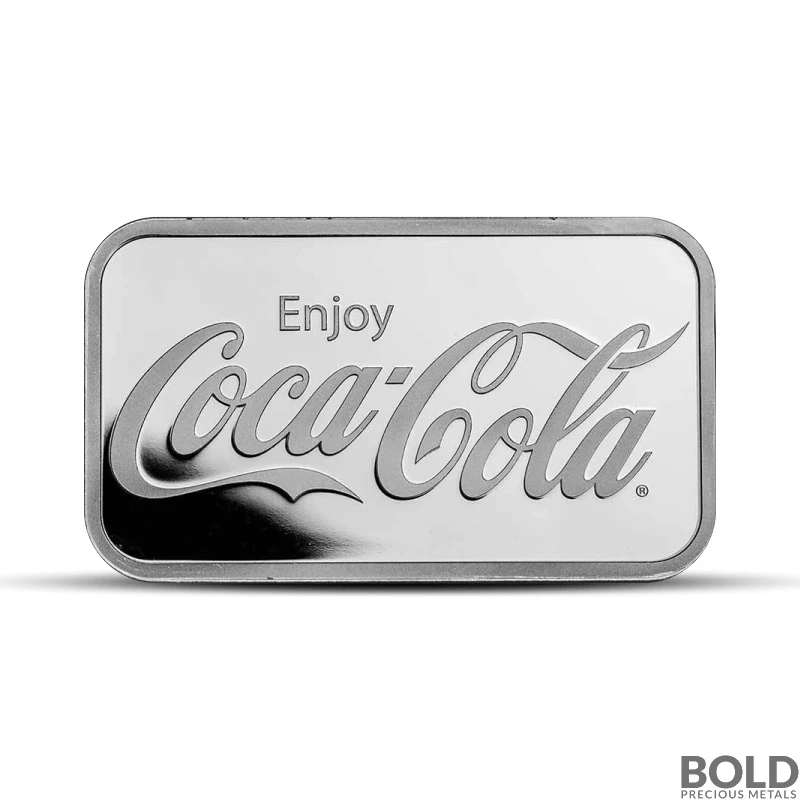 1 oz Coca-Cola Silver Bar -Tube of 20
