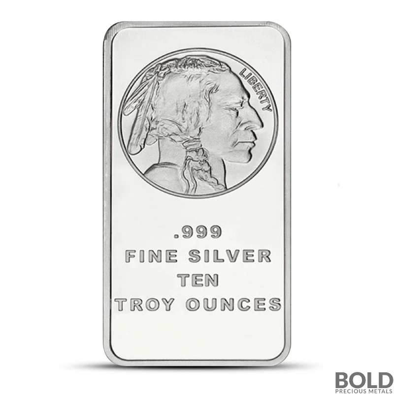 10 oz Buffalo Silver Bar (SilverTowne)