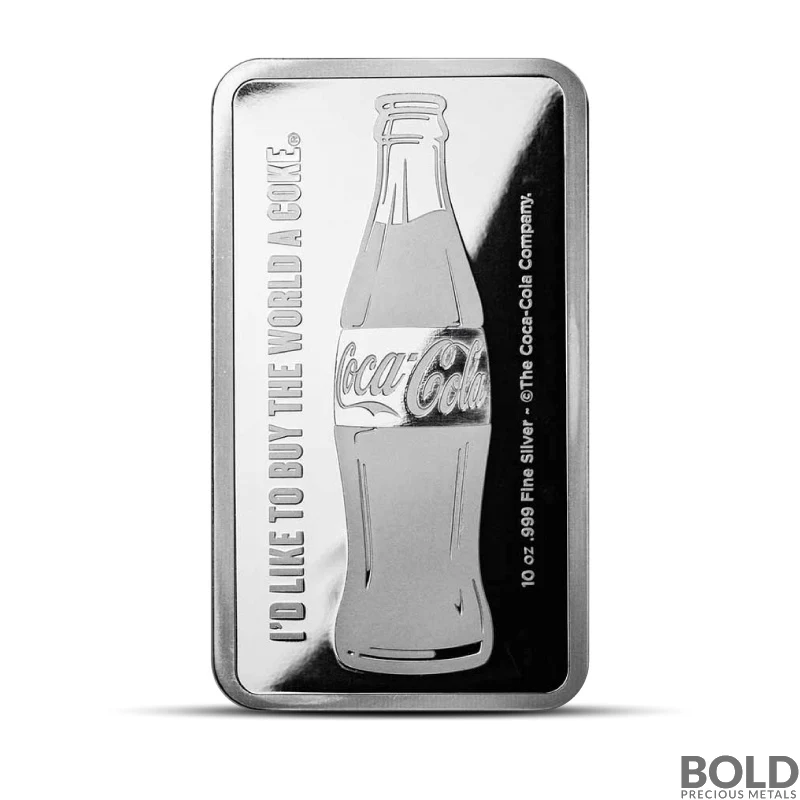 10 oz Coca Cola Silver Bar