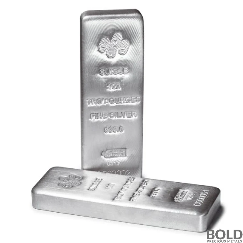 100 oz PAMP Silver Cast Bar