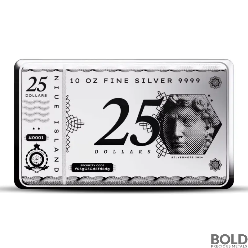 2024 10 oz Pressburg SilverNote Coin Bar