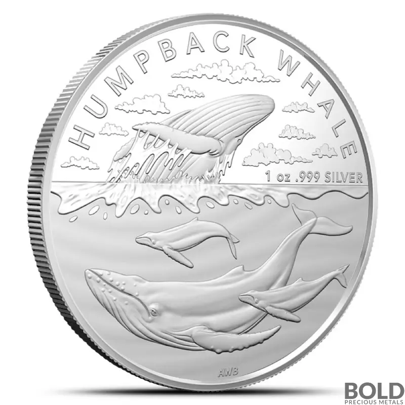 2023 1 oz Royal Australian Mint Humpback Whale Silver Coin