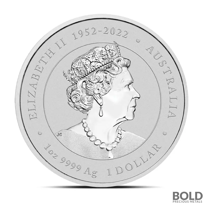 2024 1 oz Perth Lunar Blue Dragon Colored Silver Coin (In Card)