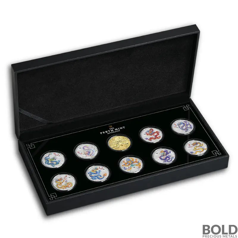 2024 5 oz Perth Lunar Year of the Dragon Silver Coin (10