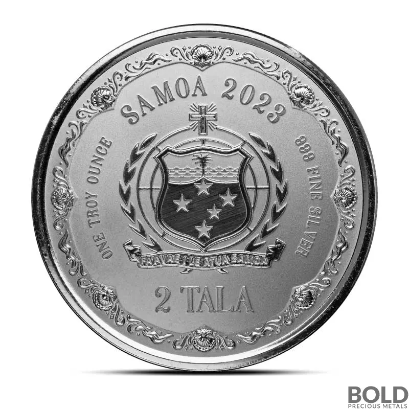 2023 1 oz Samoa Mermaid Mother & Daughter Silver Coin (BU)