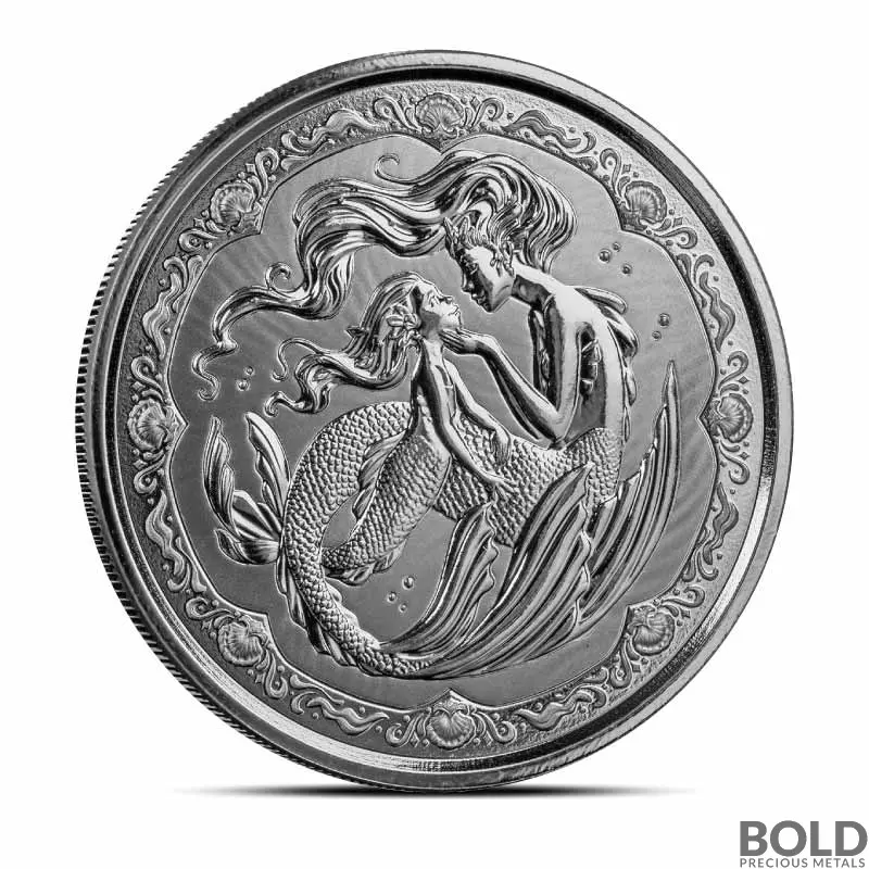 2023 1 oz Samoa Mermaid Mother & Daughter Silver Coin (BU)