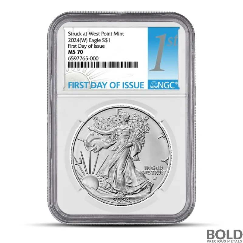 2024-W 1 oz America Silver Eagle Coin NGC MS70 (First Day)