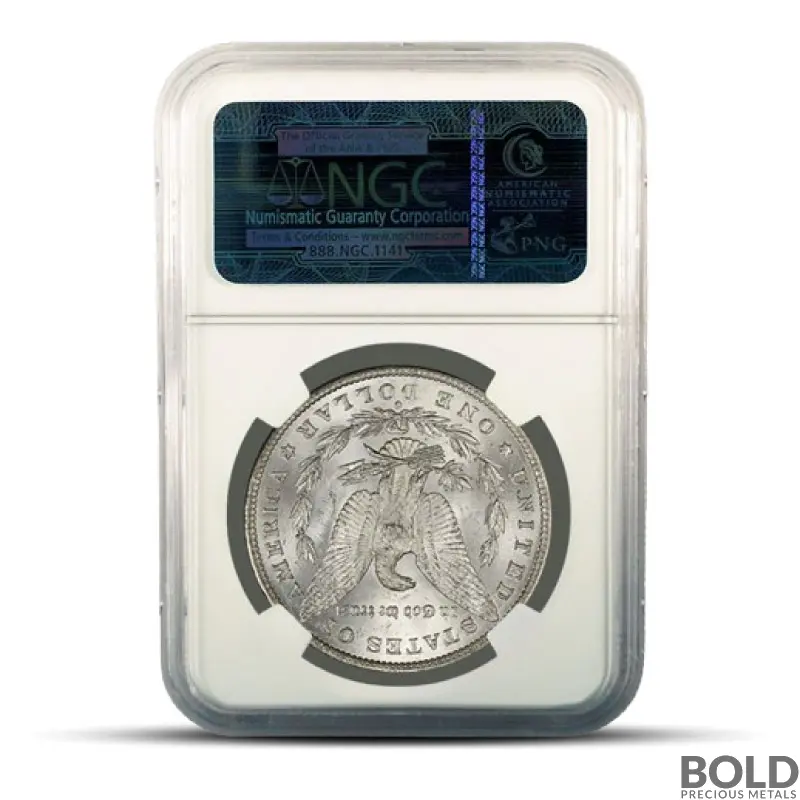 Pre-1921 Morgan Silver Dollar (MS63, NGC)