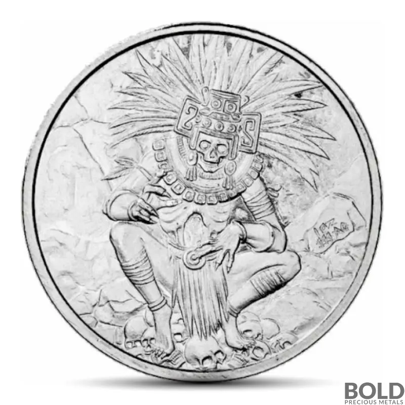 1 oz Aztec God of Death Silver Round