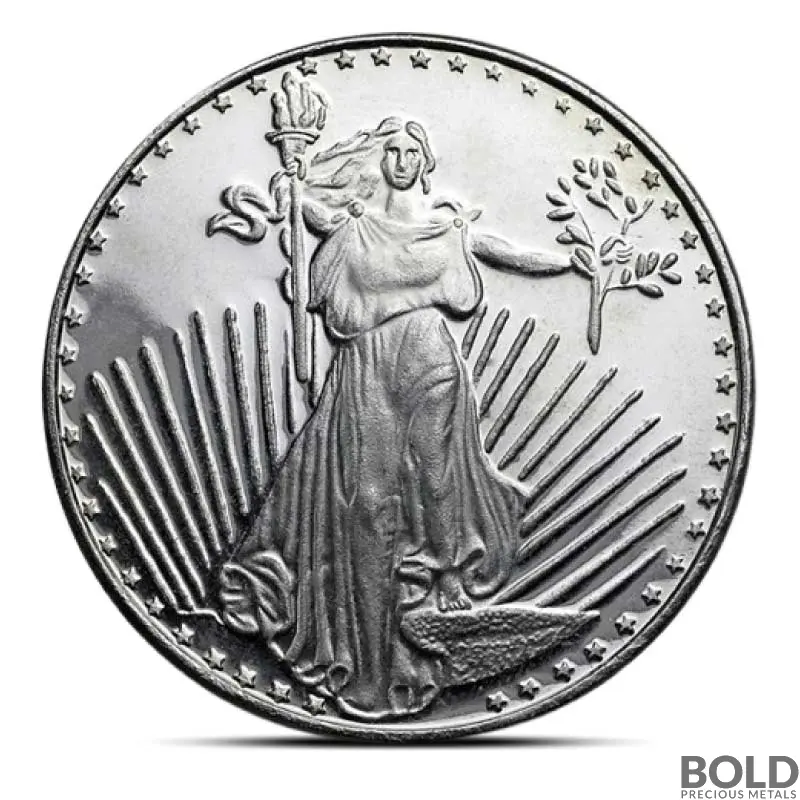 1 oz Saint Gaudens Silver Round (SilverTowne)