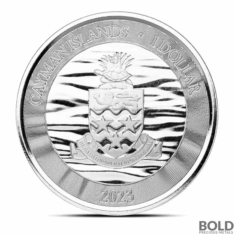 土物灰入20cm14cm 2023 1 oz Cayman Islands Loggerhead Turtle Silver Coin (Colored)