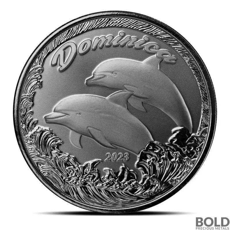 2023 1 oz EC8 Dominica Dolphin Silver Coin (BU)