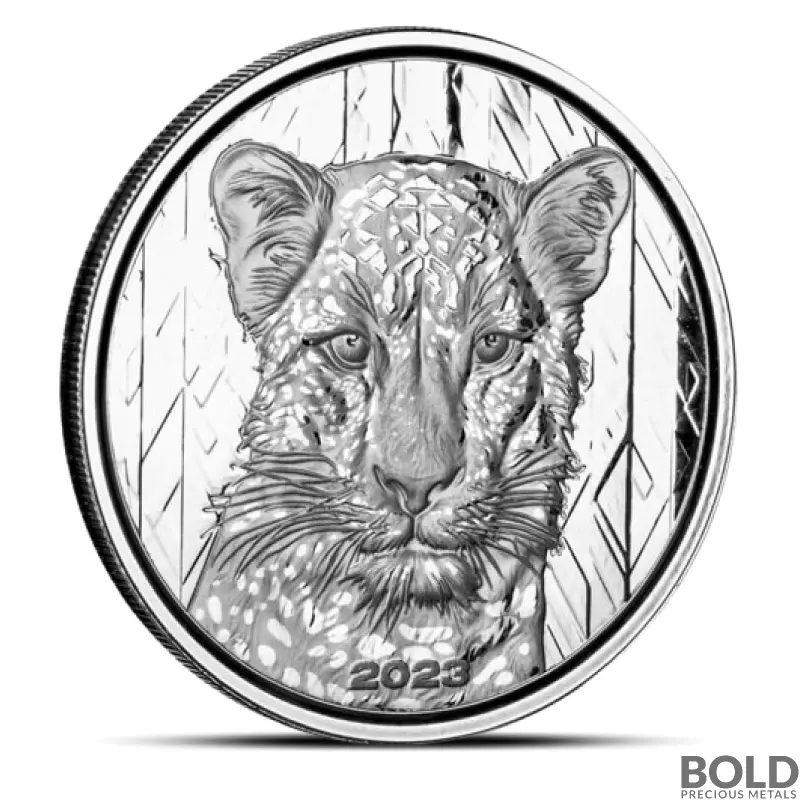 2023 1 oz Ghana Leopard Silver Coin (BU)