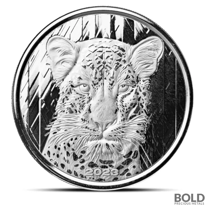 2023 1 oz Ghana Leopard Silver Coin (BU)