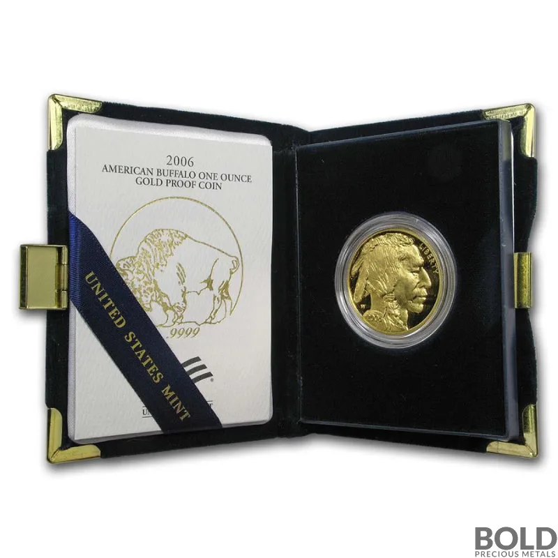 1 oz American Gold Buffalo Coin (Proof, Random Year, Original Mint Box)