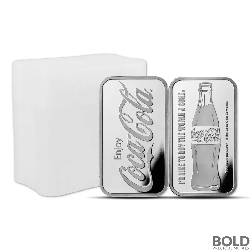 1 oz Coca-Cola Silver Bar (Tube of 20)