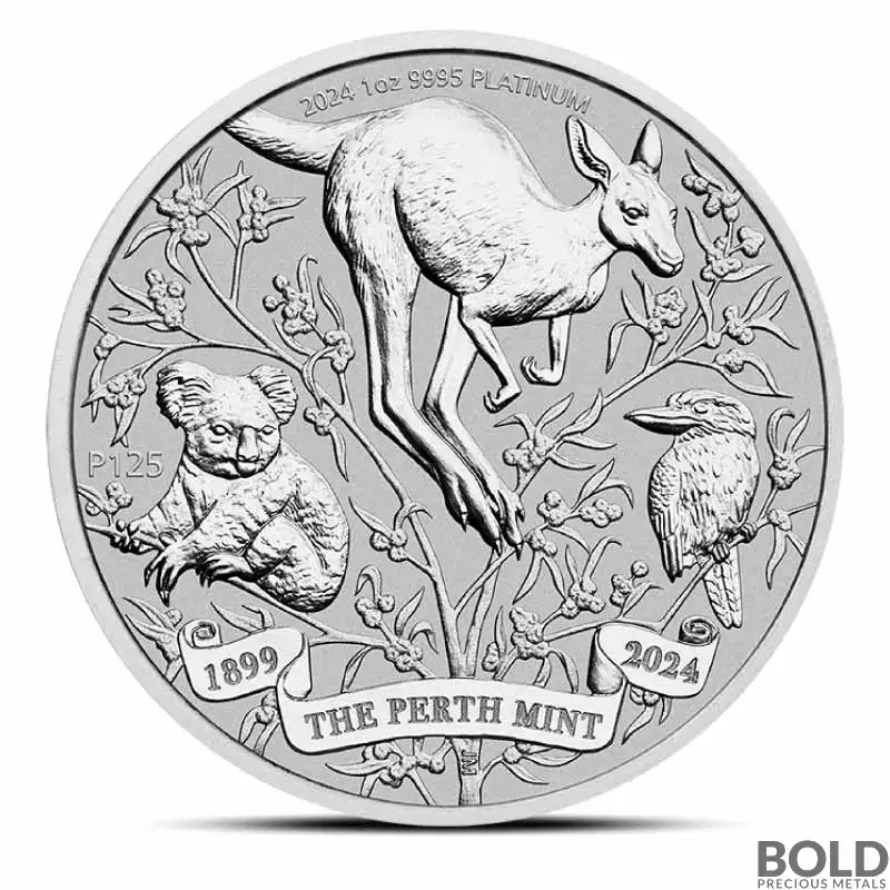 2024 1 oz Perth Mint 125th Anniversary Platinum Coin (BU)