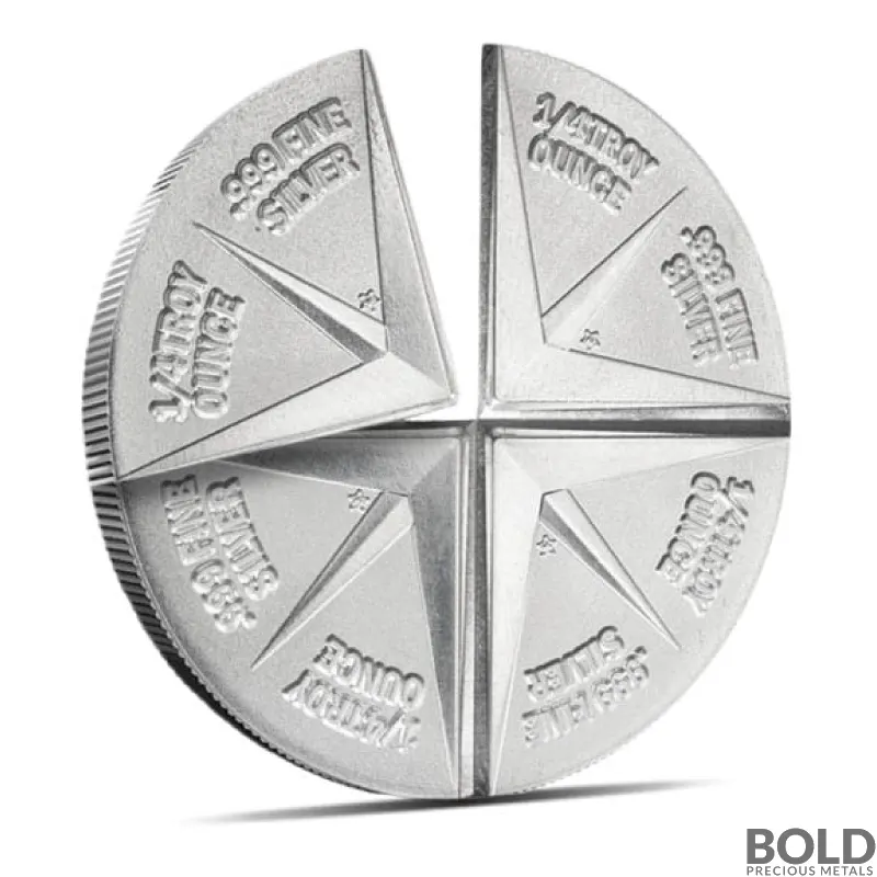 1 oz Double Divisible Silver Round (4 x 1/4 oz)