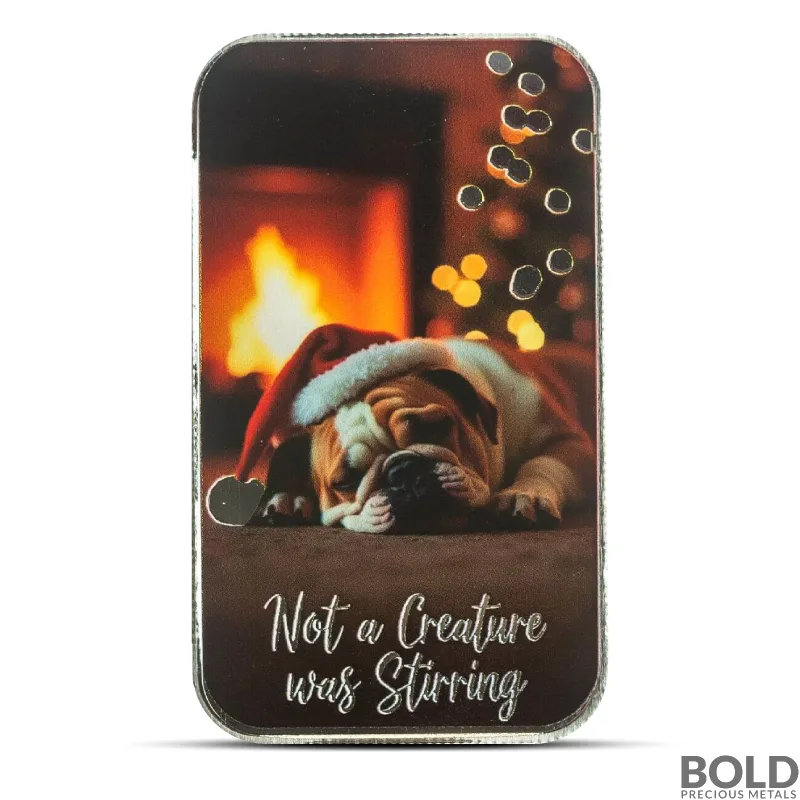 1 oz Dreaming of Christmas Silver Bar (Color)