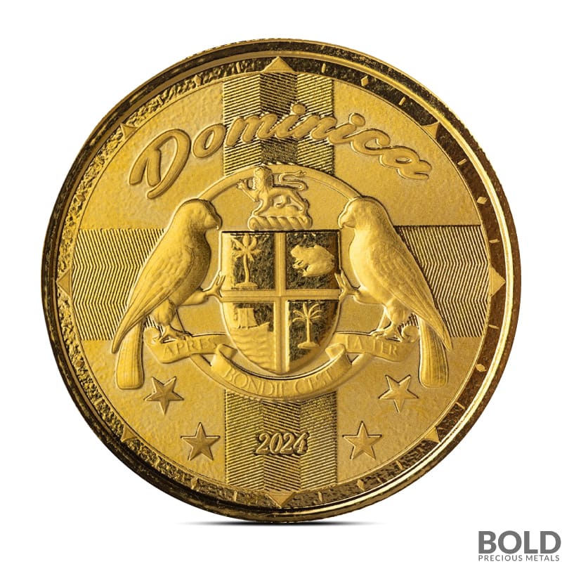 2024 1 oz Dominica Coat of Arms Gold Coin