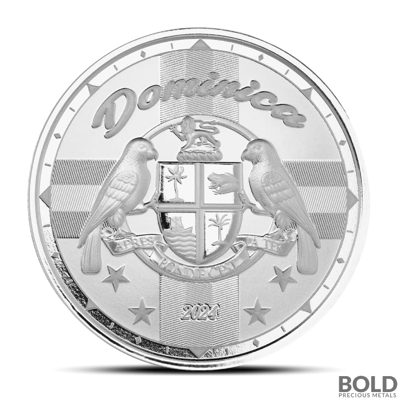 2024 1 oz EC8 Dominica Coat of Arms Silver Coin