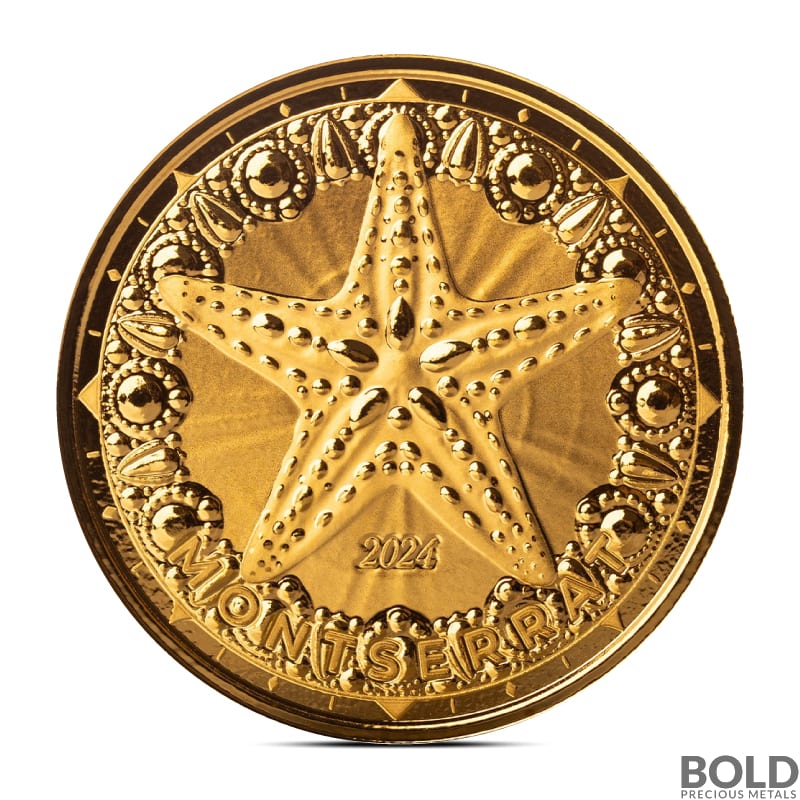2024 1 oz EC8 Montserrat Starfish Gold Coin