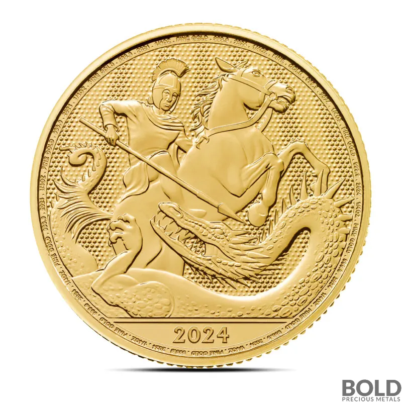 2024 1/4 oz British St George and the Dragon Gold Coin (BU)