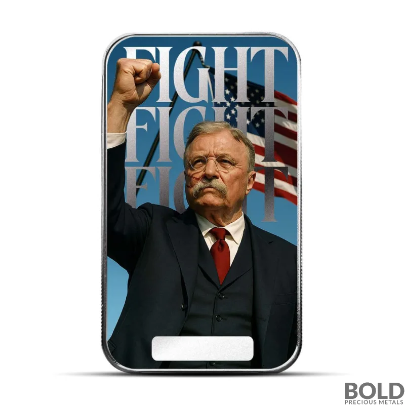 2025 1 oz Americana Fight Silver Bar (Colored, Limited Edition)
