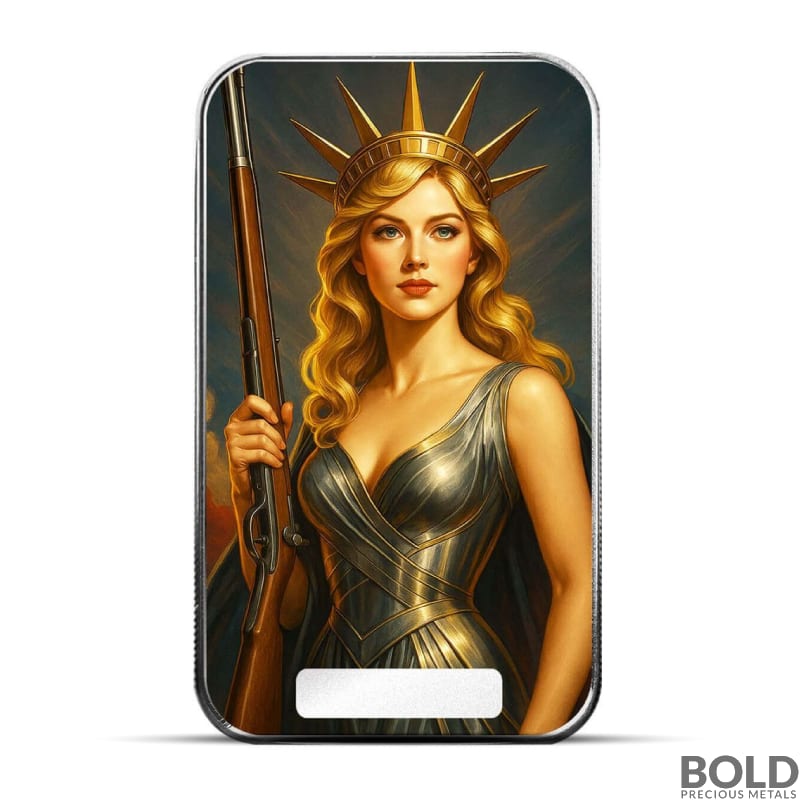 2025 1 oz Americana Lady Liberty Silver Bar (Colored, Limited Edition)