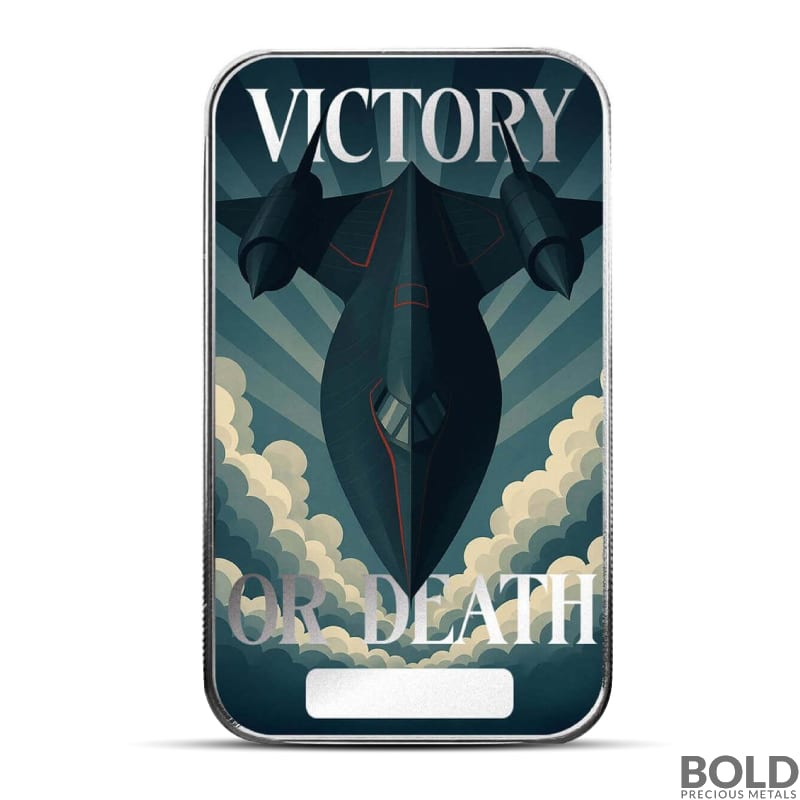 2025 1 oz Americana Victory or Death Silver Bar (Colored, Limited Edition)