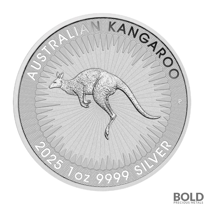 2025 1 oz Australian Kangaroo Silver Coin Monster Box (250 Coins, BU)