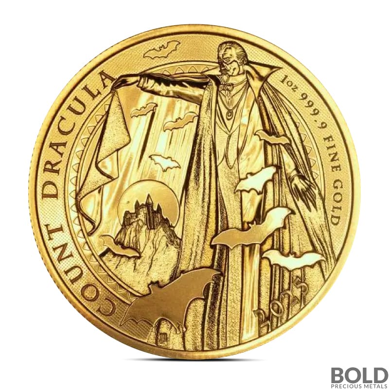 2025 1 oz British Gothic Horror: Count Dracula Gold Coin (BU)