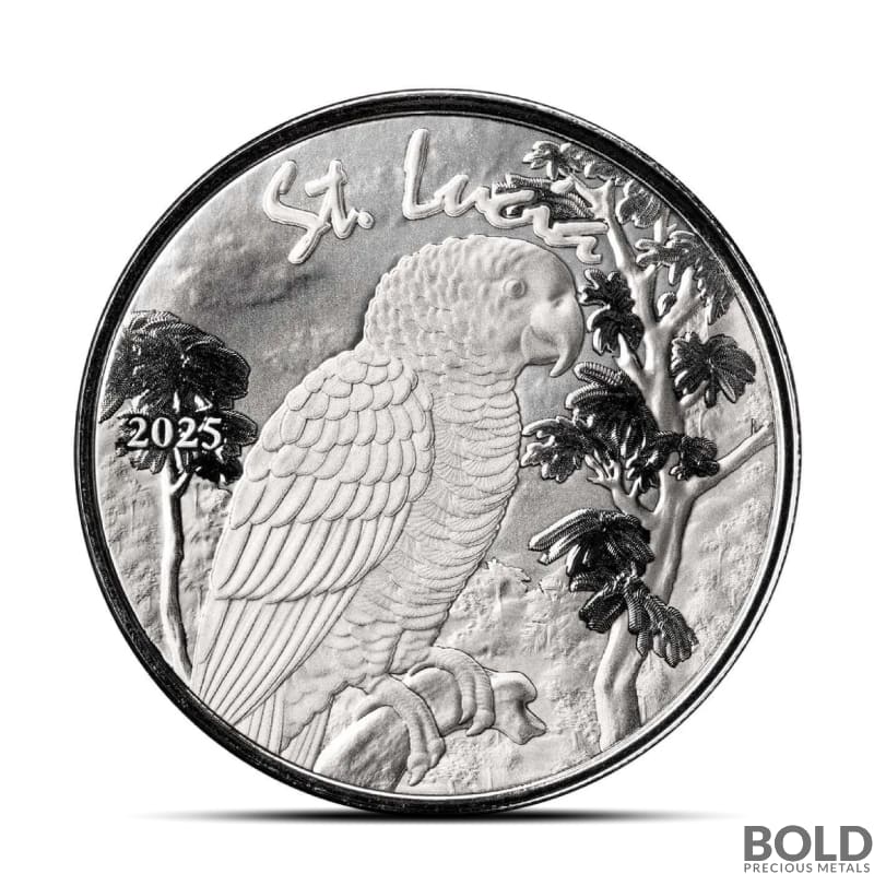 2025 1 oz EC8 St. Lucia Parrot Silver Coin