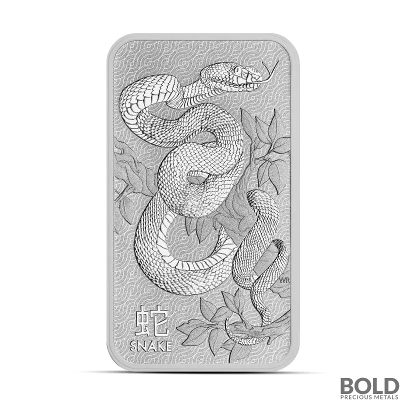 2025 1 oz Perth Snake Silver Bar (Impaired)
