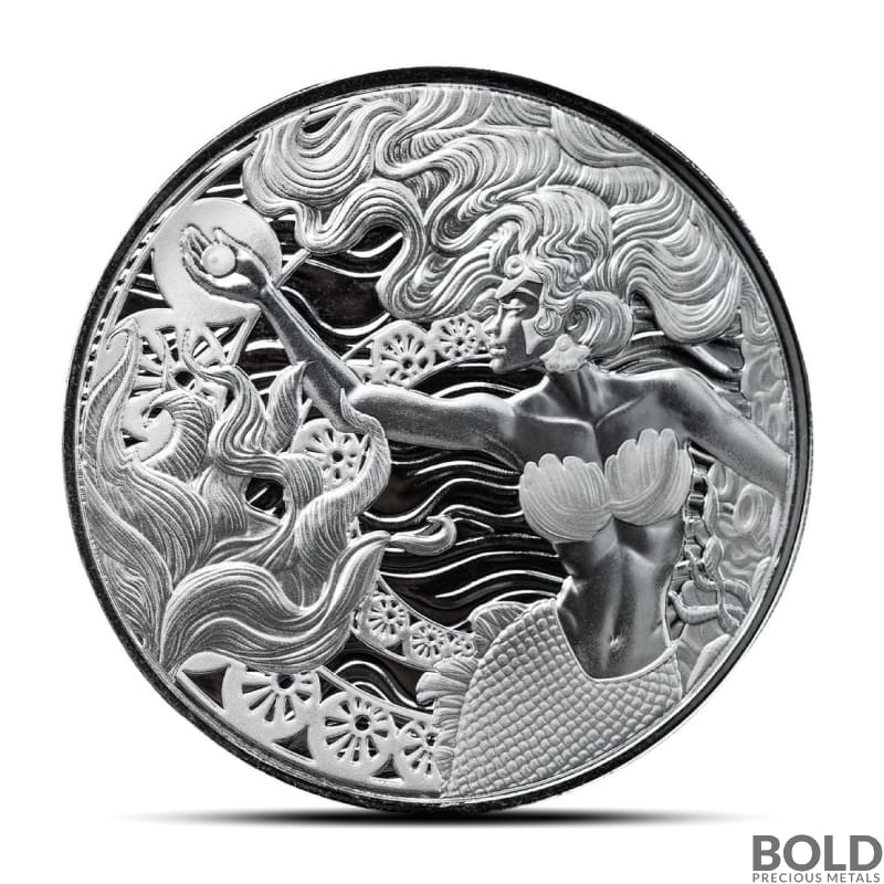 2025 1 oz Samoa Mermaid & Pearl Silver Coin