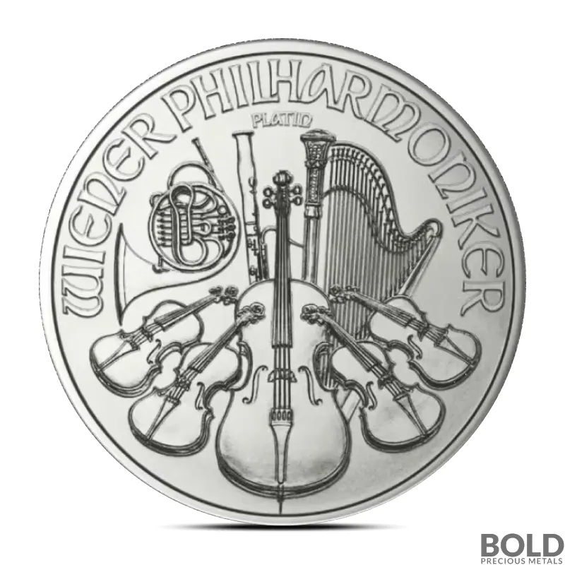 2025 1/25 oz Austria Philharmonic Platinum Coin (BU)
