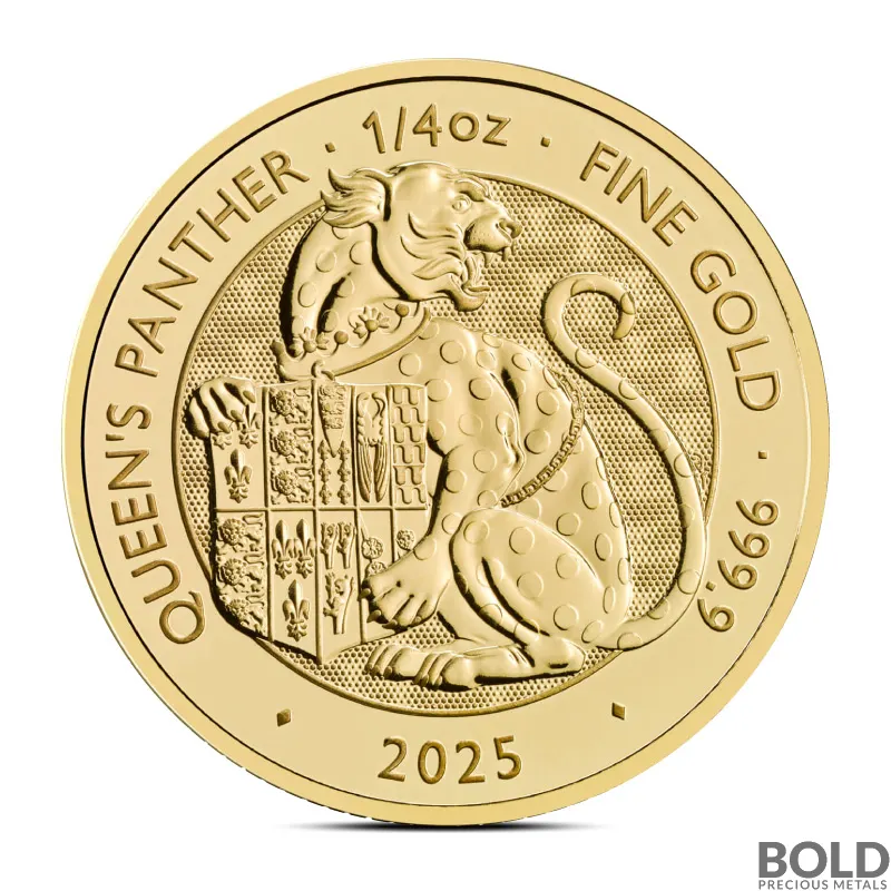 2025 1/4 oz British Gold Tudor Beasts Panther Coin (BU)