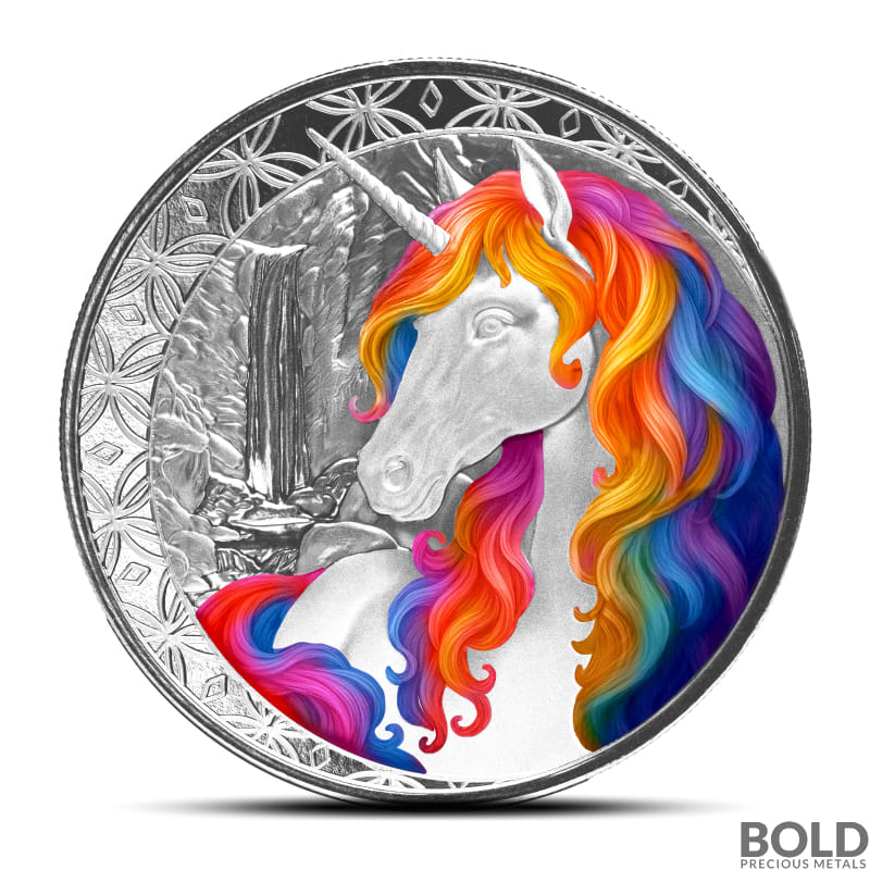 2025 Fiji Unicorn Blossom Silver Coin (Colored)