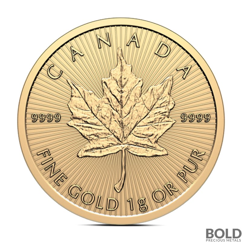 2026 25 Gram Canadian Gold Maple Leaf Coin (25x1 Gram)