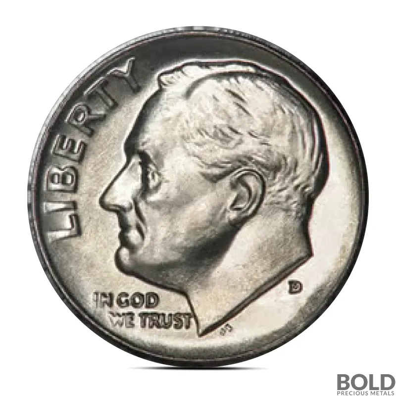 90% Silver - $0.10 FV Roosevelt Dimes Circulated/Junk