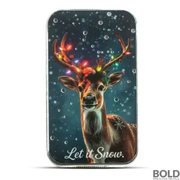 1 oz Let it Snow Silver Bar (Colored)