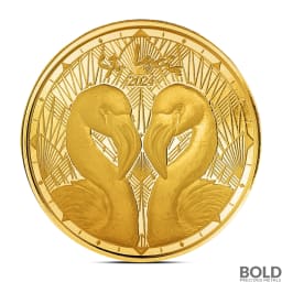 2024 1 oz EC8 St. Lucia Flamingos Gold Coin