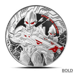 2024 1 oz Samoa Alien Silver Coin (Colored)