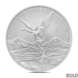 2024 2 oz Mexican Libertad Silver Coin (BU)