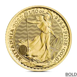 2025 1/10 oz British Britannia Gold Coin (BU)