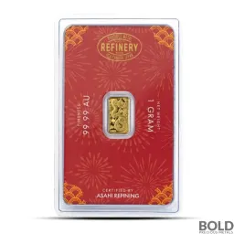 2025 1 Gram Asahi Lunar YOT Snake Gold Bar (In Assay)