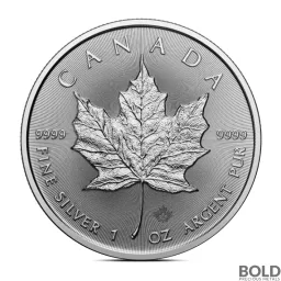 2025 1 oz Canadian Maple Leaf Silver Coin Monster Box (500 Coins, BU)