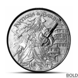 2025 1 oz Antigua & Barbuda Rum Runner & Pirate Silver Coin (BU)
