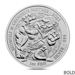 2025 1 oz British Beowulf & Grendel's Mother Silver Coin (BU)