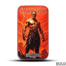 2025 1 oz Monster Collection Frankenstein's Monster Silver Bar (Colored, Limited Edition)